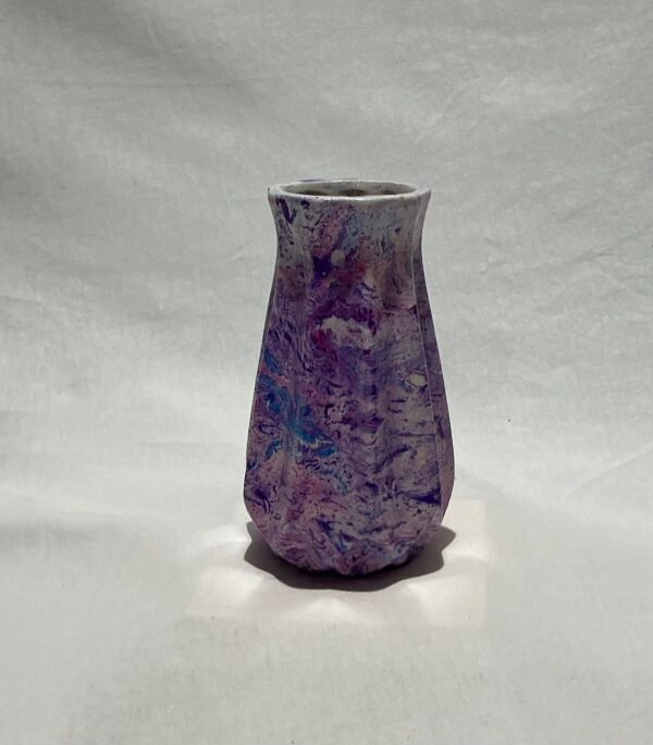 Wide Mouth - Rippled Tall/Small Ceramic Vase - Image 2