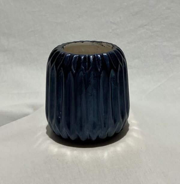 Rippled Ceramic Vase Short/Small - Image 2