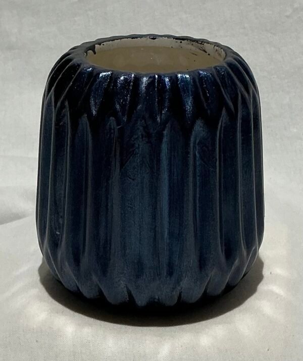 Rippled Ceramic Vase Short/Small - Image 3